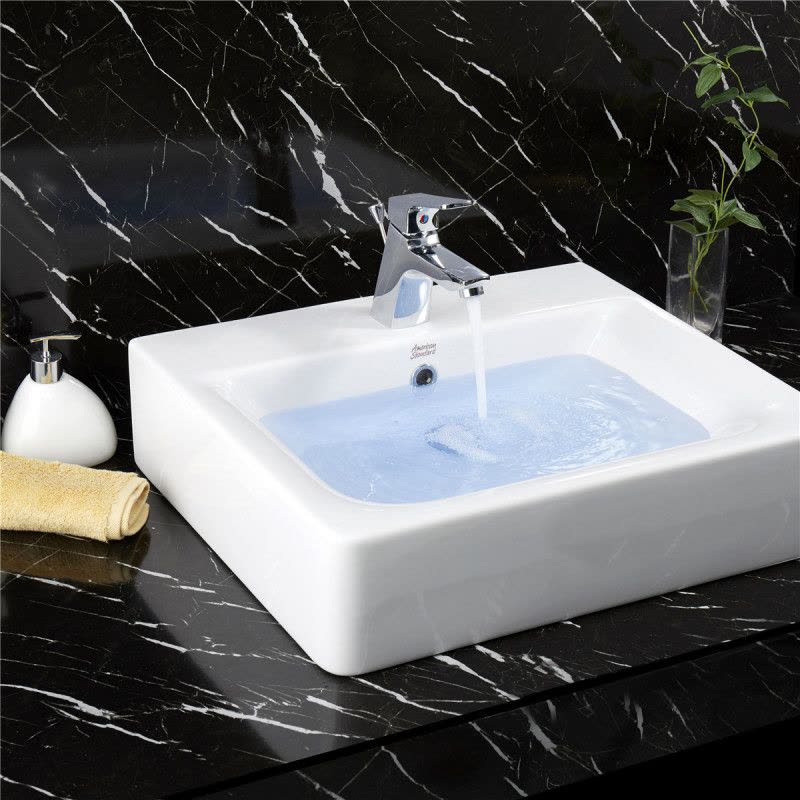 美标卫浴概念方形挂盆方形面盆550mm洗手盆时尚碗盆陶瓷F550图片