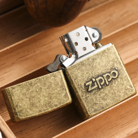 zippo正品防风打火机 ZP-28994仿古铜冲压商标 美国芝宝原装正版之宝