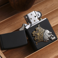 ZIPPO防风打火机美国原装正品 ZP-29100戴皇冠的骷髅 男士芝宝专柜正版