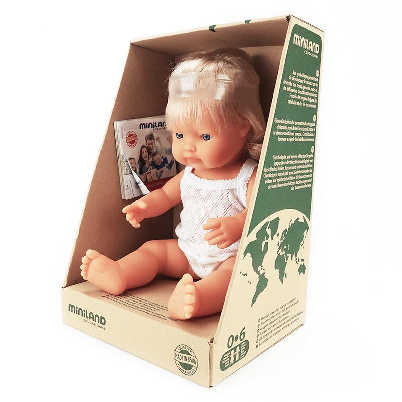 miniland 卡通洋娃娃玩具 男女孩生日礼物 31152欧洲大女孩图片