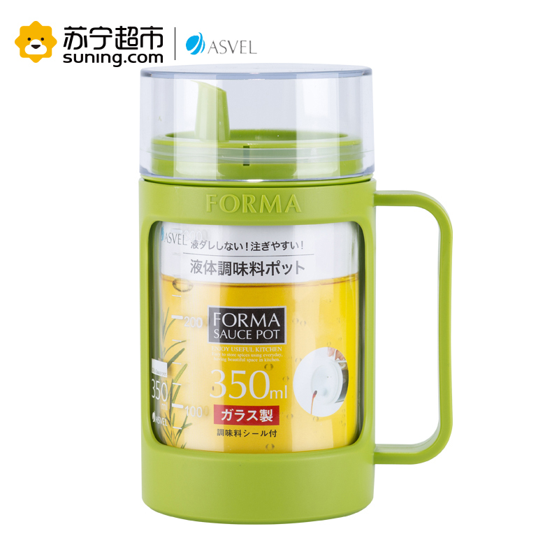 日本ASVEL玻璃油壶 350ML颜色随机 防漏厨房用品 调味瓶酱油瓶醋瓶 一切液体调料都可