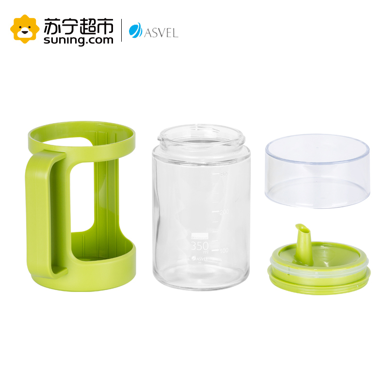 日本ASVEL玻璃油壶 350ML颜色随机 防漏厨房用品 调味瓶酱油瓶醋瓶 一切液体调料都可