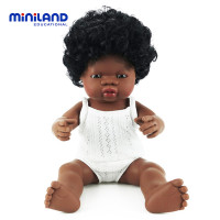 miniland 卡通洋娃娃玩具 男女孩生日礼物 31154非洲大女孩