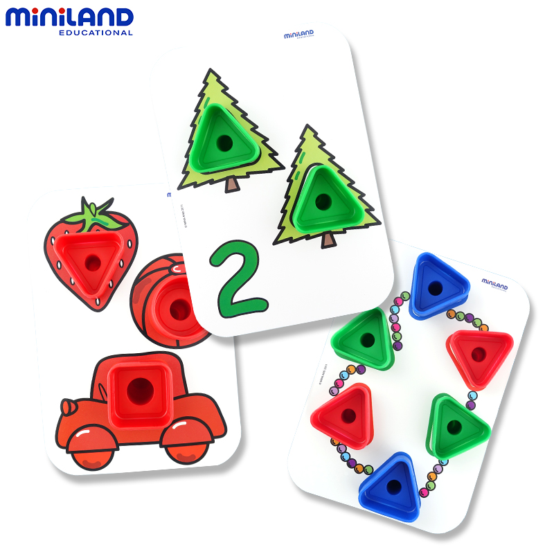 miniland 儿童益智玩具 创意拼插形状对应游戏 31759水果旋转乐高清大图