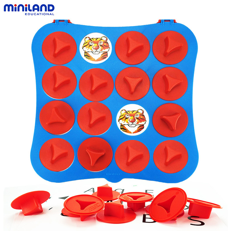 miniland 儿童玩具 早教益智亲子互动记忆力游戏积木 31920对对碰记忆游戏