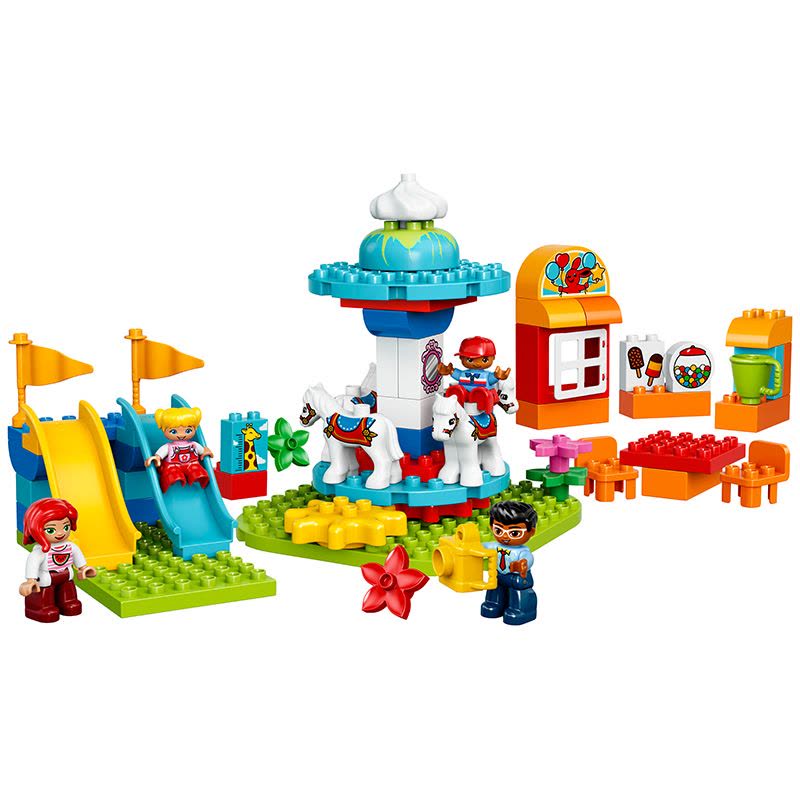 LEGO乐高 Duplo得宝系列 家庭游乐园10841 1-3岁 塑料玩具 50-100块图片