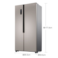 创维(Skyworth)W451B 451升对开门风冷冰箱 电脑控温 纤薄机身 触屏智控 隐藏式把手（普利金）