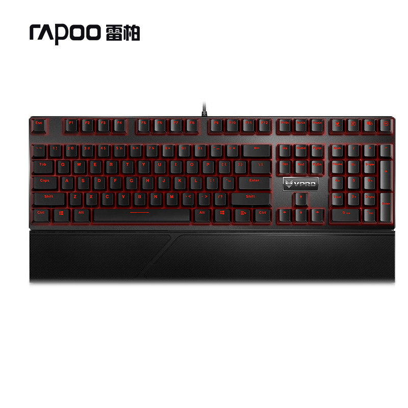 雷柏(Rapoo) V810 背光游戏机械键盘 背光键盘 电竞键盘 108键原厂Cherry轴 黑色 黑轴