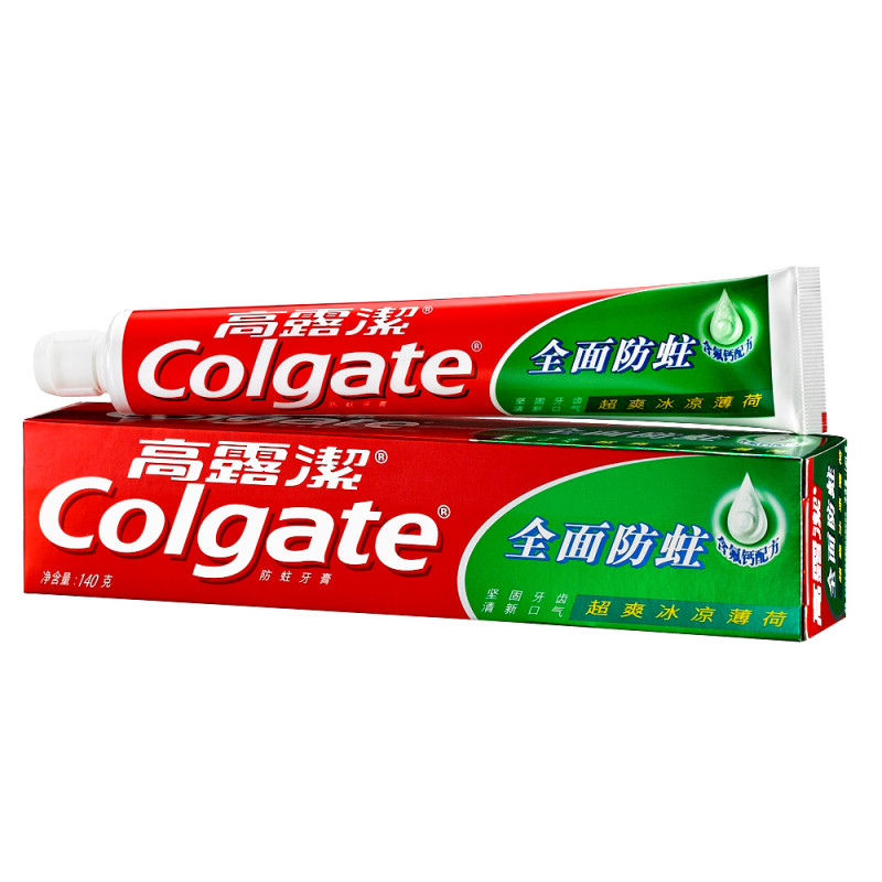 高露洁(Colgate) 全面防蛀冰凉薄荷 牙膏 140克(支)