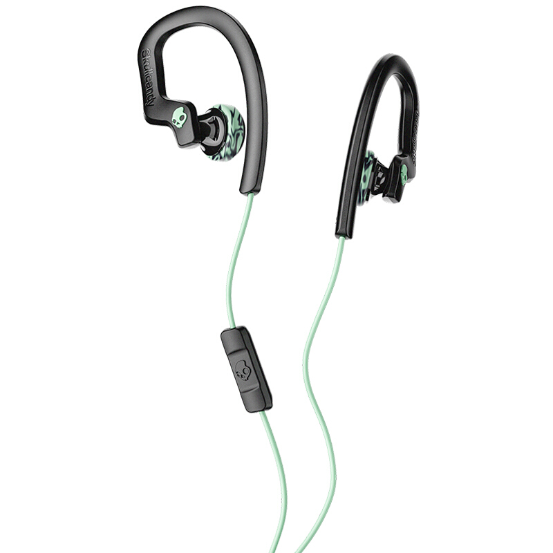 斯酷凯蒂(Skullcandy) Chops Flex S4CHY-K602运动挂耳式耳机 绿黑色高清大图