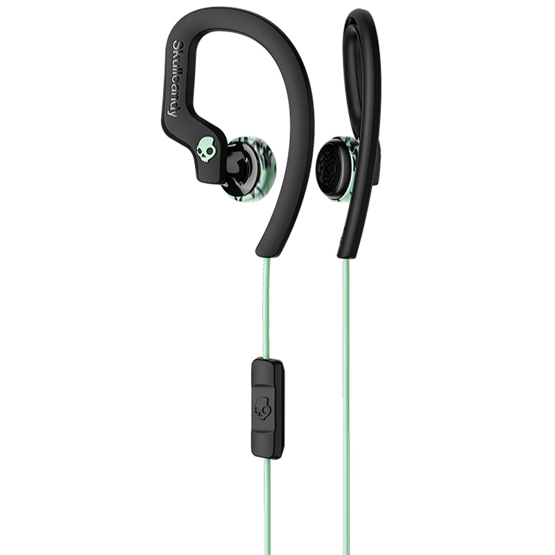 斯酷凯蒂(Skullcandy) Chops Flex S4CHY-K602运动挂耳式耳机 绿黑色高清大图