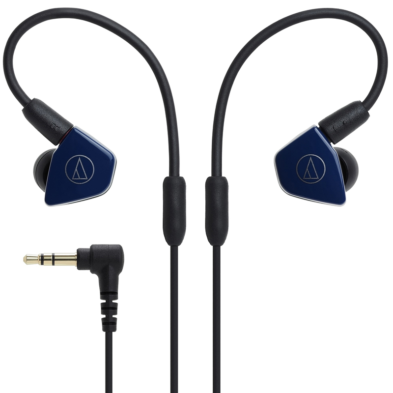 Audio Technica/铁三角 ATH-LS50iS (藏青色) 智能手机耳麦 双动圈入耳式耳机