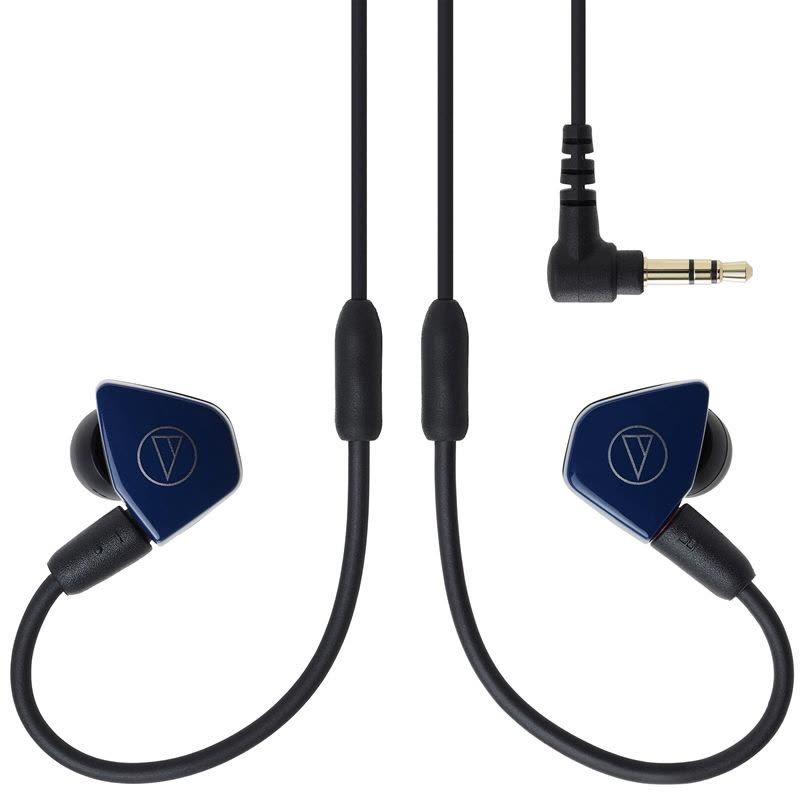 Audio Technica/铁三角 ATH-LS50iS (藏青色) 智能手机耳麦 双动圈入耳式耳机图片