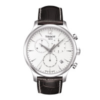 天梭(TISSOT)男表 俊雅系列瑞士腕表石英男士手表 白盘皮带