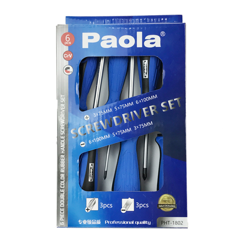 保拉(Paola)工具 6支装螺丝刀套装 1802