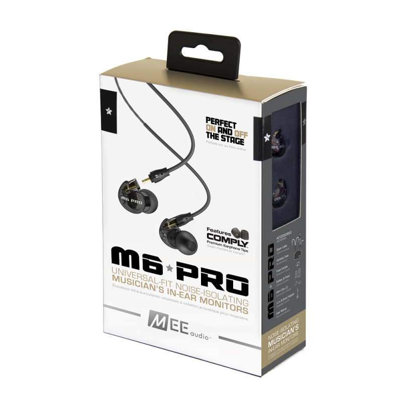 MEEaudio M6Pro 专业舞台监听耳机 HiFi入耳式运动立体声音乐耳机 透黑色