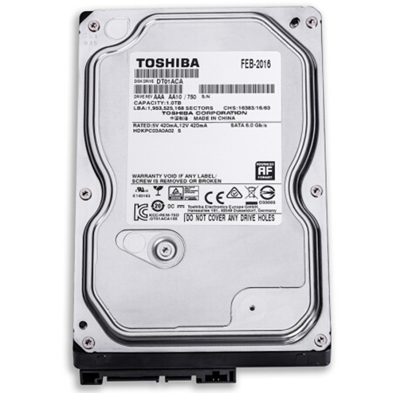 东芝(TOSHIBA) 1TB 7200转 32M SATA接口 台式组装机电脑机械硬盘