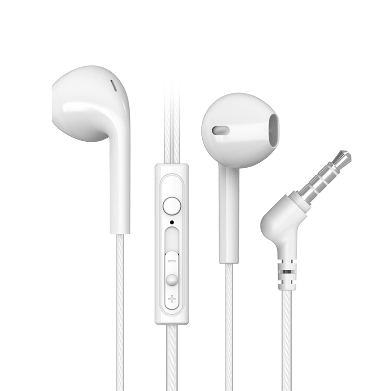 BYZ SE387重低音电脑苹果手机通用有线控入耳式运动耳塞式带麦耳机 白色