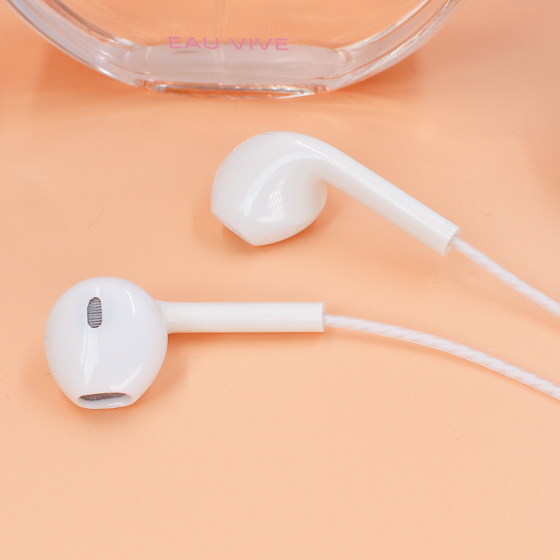 BYZ SE387重低音电脑苹果手机通用有线控入耳式运动耳塞式带麦耳机 白色