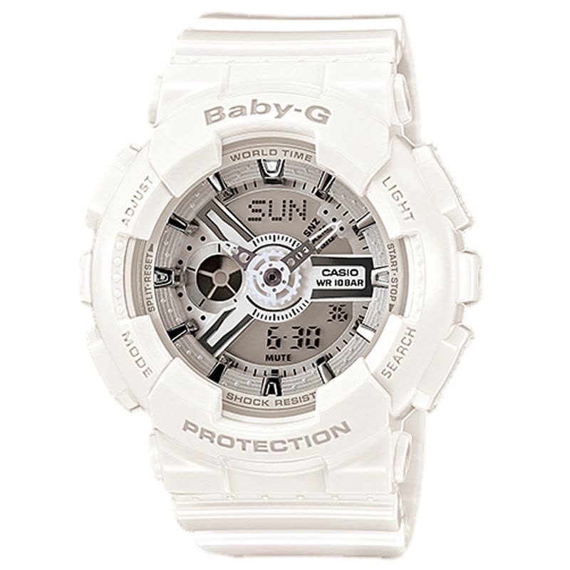 卡西欧(CASIO)手表 BABY-G系列齿轮刻度双显女士手表BA-110-7A3图片