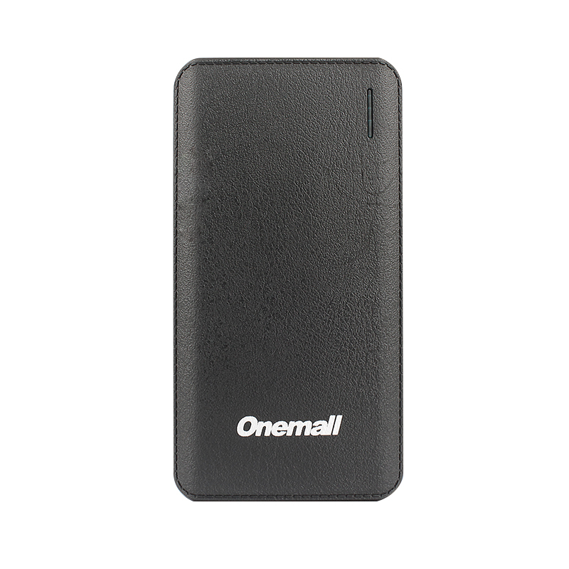 万茂 Onemall T80S 8000毫安 黑皮纹 时尚小巧 应急充电宝 便携式手机移动电源