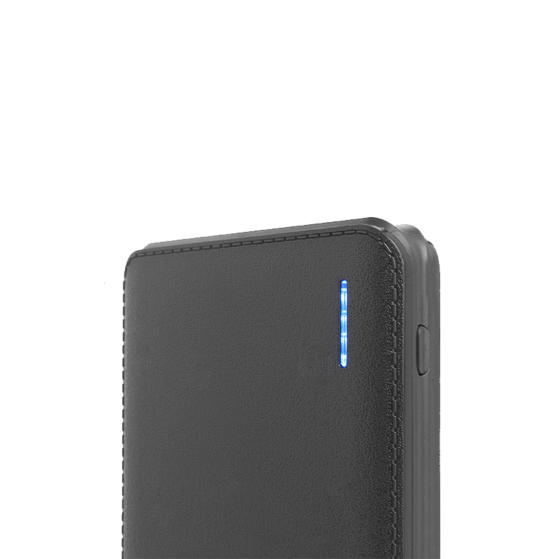 万茂 Onemall T80S 8000毫安 黑皮纹 时尚小巧 应急充电宝 便携式手机移动电源