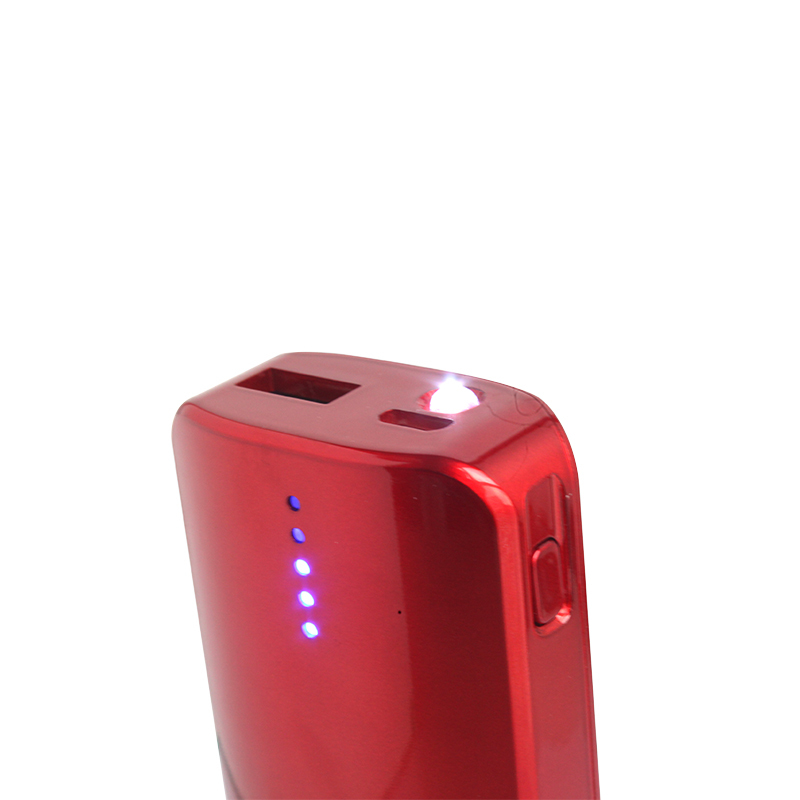 万茂 Onemall D5201 5200毫安 中国红 时尚小巧 应急充电宝 便携式手机移动电源 手电灯 5D弧面