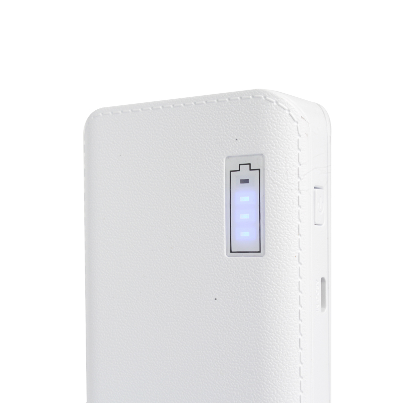万茂 Onemall T100移动电源 10000毫安 双USB输出 便携式手机移动电源 仿皮纹 充电宝 白色