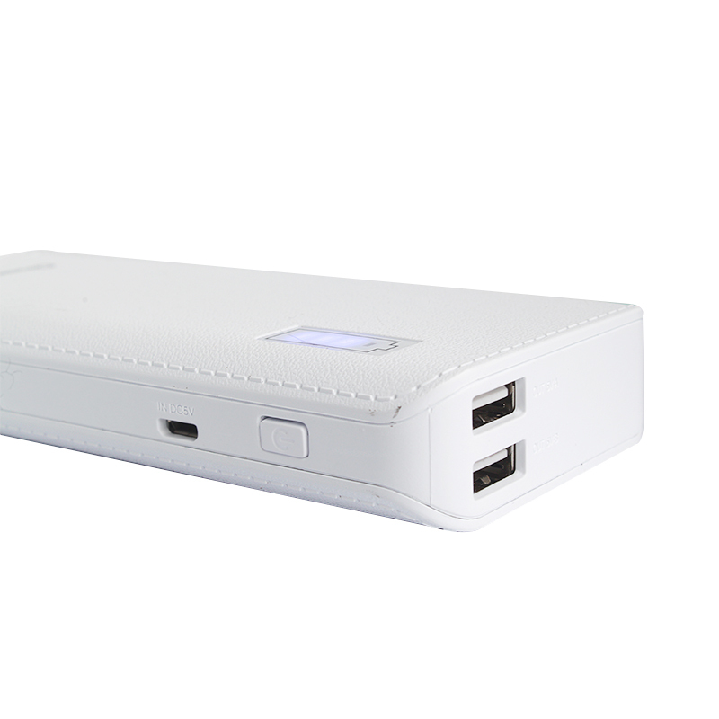 万茂 Onemall T100移动电源 10000毫安 双USB输出 便携式手机移动电源 仿皮纹 充电宝 白色