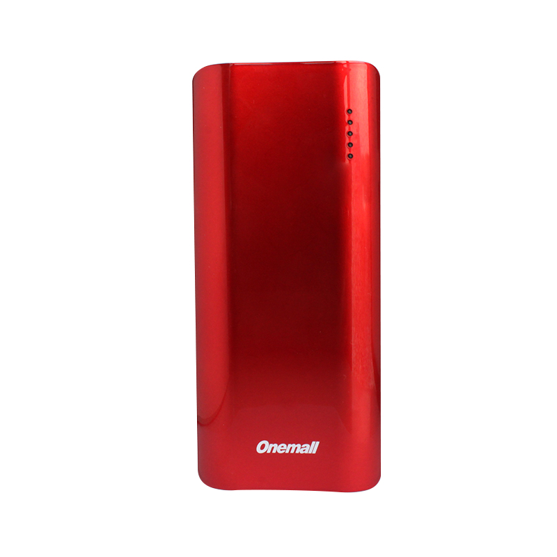 万茂 Onemall D1001 10000毫安 中国红 时尚小巧 应急充电宝 便携式手机移动电源 手电灯 5D弧面
