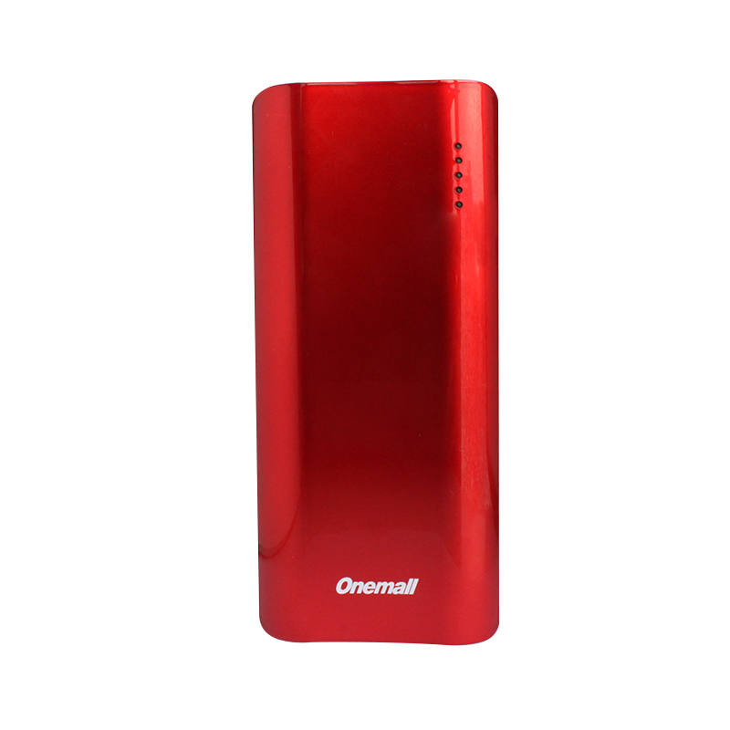 万茂 Onemall D1001 10000毫安 中国红 时尚小巧 应急充电宝 便携式手机移动电源 手电灯 5D弧面