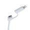 万茂 Onemall Micro转Lightning 二合一数据线 安卓/苹果多功能充电线 2A快充数据线 1米白色