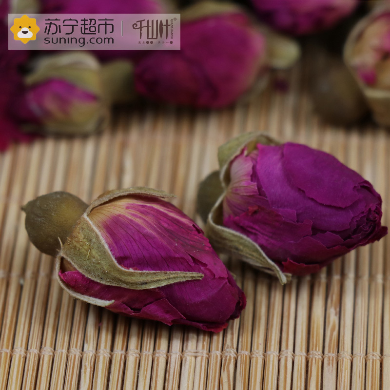 千山叶茶叶 玫瑰花茶 100克罐装 平阴玫瑰花茶