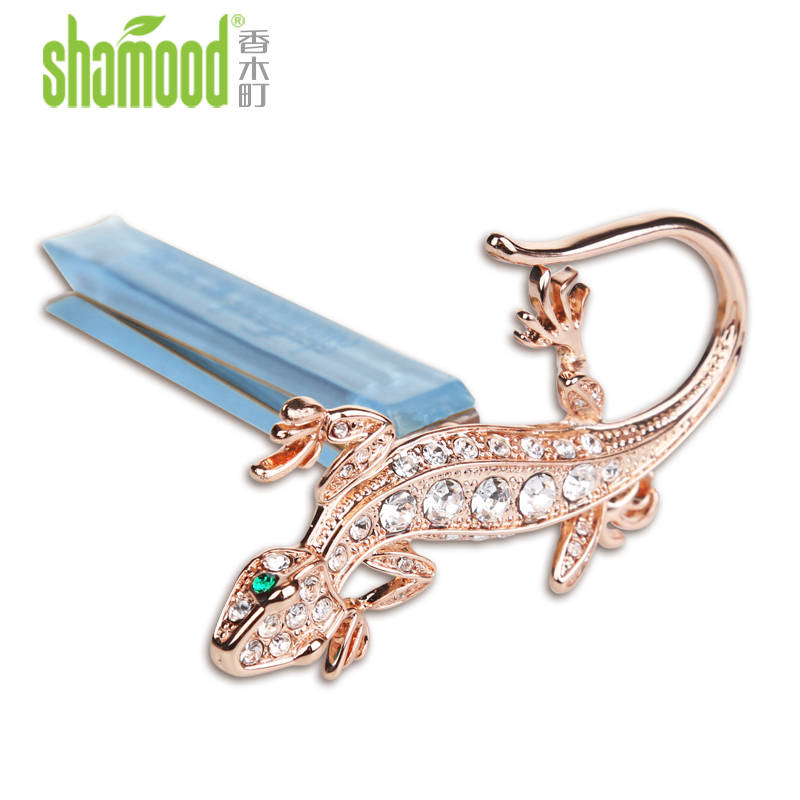[苏宁自营]香木町(Shamood)汽车香水 出风口香水 合金镶钻避祸就福 浪漫邂逅海洋清风魅力古龙混合装