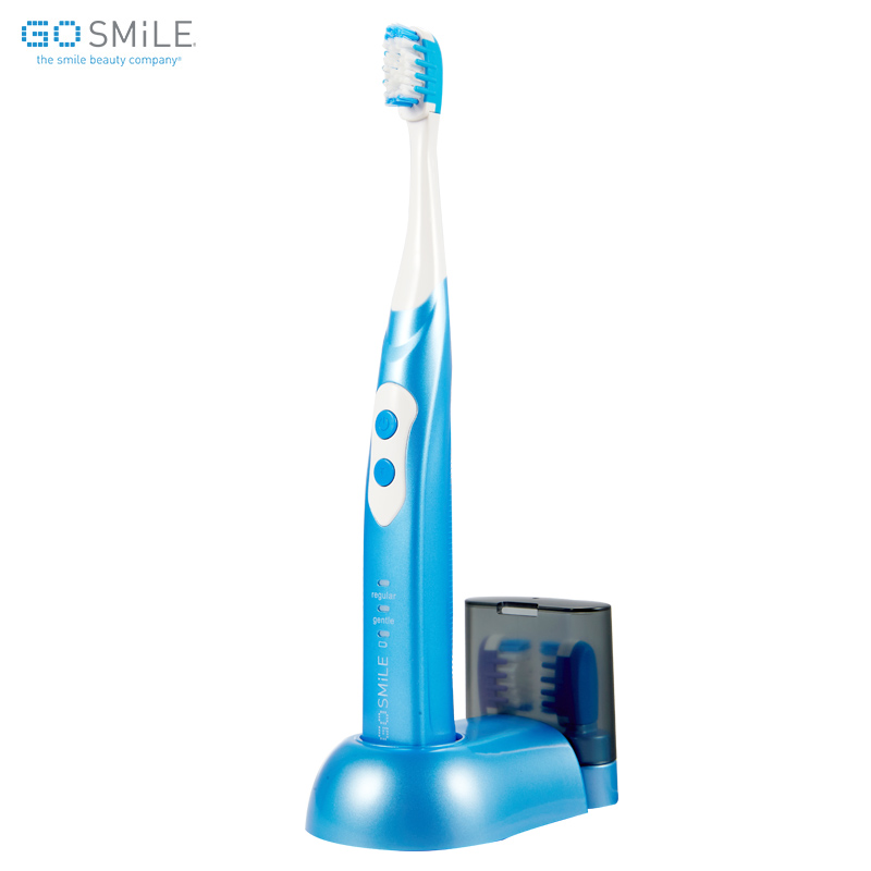 GOSMILE 声波冷光美白电动牙刷套装 天蓝色 GS496B