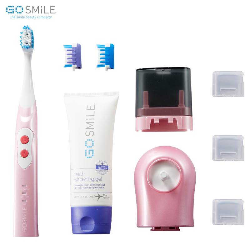 GOSMILE 声波冷光美白电动牙刷套装 粉红色 GS496R