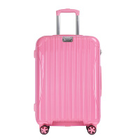 托尼洛·兰博基尼潮流时尚16012清新粉亮面TSA海关密码锁万向轮拉杆箱20寸登机箱