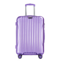 托尼洛·兰博基尼潮流时尚16012女神紫亮面TSA海关密码锁万向轮拉杆箱20寸