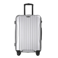 托尼洛·兰博基尼潮流时尚16012淡雅银亮面TSA海关密码锁万向轮拉杆箱24寸