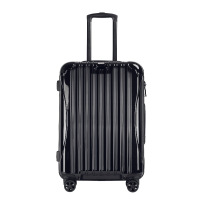 托尼洛·兰博基尼潮流时尚16012星曜黑亮面TSA海关密码锁万向轮拉杆箱26寸
