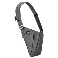 NIID FINO数码收纳胸包NID10008皮具箱包时尚箱包单肩电脑包 男士女士通用款 9.7寸及以下 左手款 太空灰