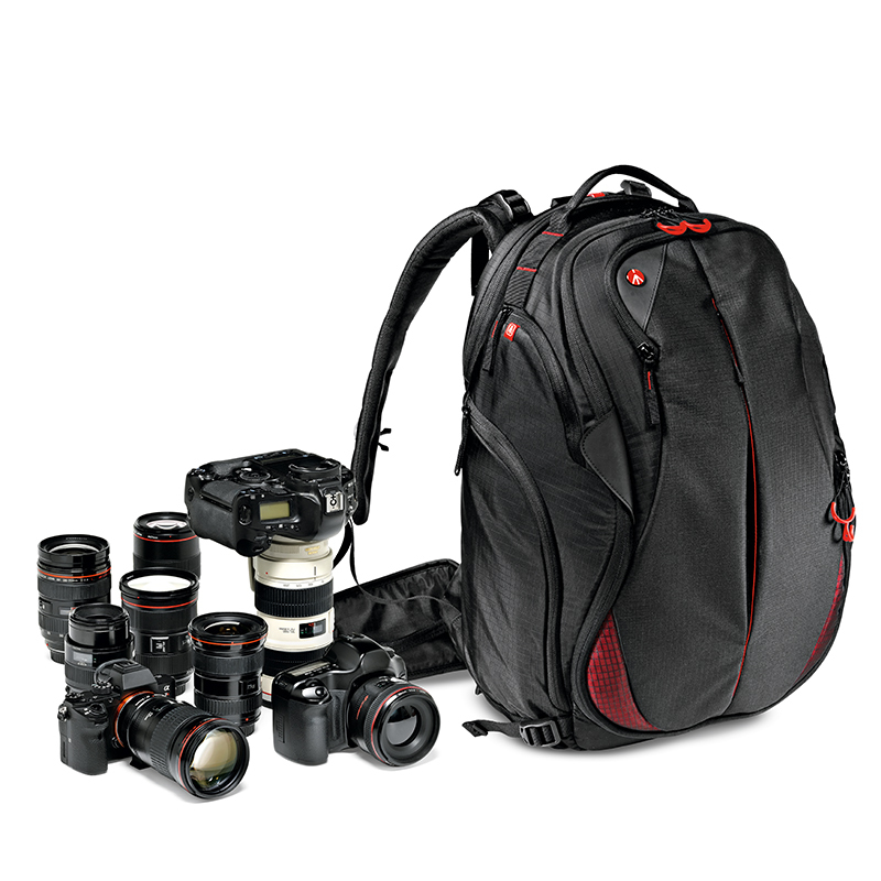 曼富图(MANFROTTO)MB-PL-B-230 大黄蜂-230双肩式背包单反相机包摄像机包数码相机包 黑色