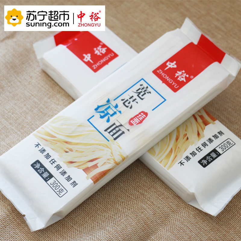 中裕(ZHONGYU)宽芯凉面300g挂面袋装面条方便速食山东面食筋道爽滑营养汤面早餐面食品米面粮油中裕出品