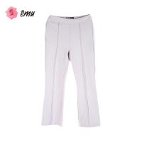 EMU/依妙红玫瑰直筒裤灰色梭织7分裤七分/九分裤性感夏