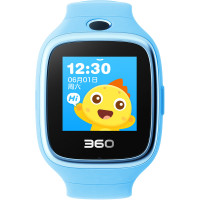 360(360)儿童手表6W防水版 智能拍照 智能问答 防丢防水GPS定位 W609 彩屏电话手表 天空蓝