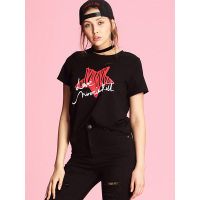 MIRACLE KILL2017春夏新款潮牌女装五角星印花圆领短袖T恤