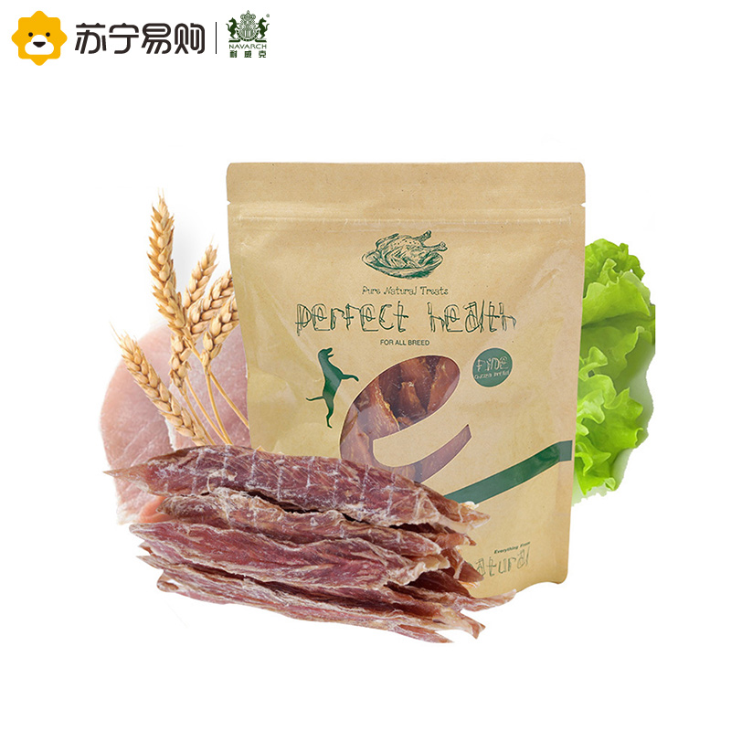 [苏宁超市]耐威克 狗零食 烘干精品鸭小胸肉350g