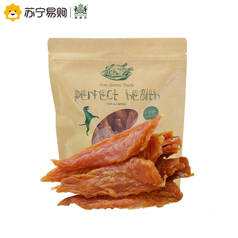 [苏宁超市]耐威克 狗零食 烘干精品鸡小胸肉350g