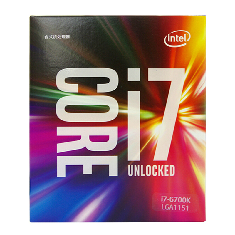 英特尔(intel) i7-6700K 盒装六代CPU处理器 四核心 4.0GHz LGA 1151 台式机处理器