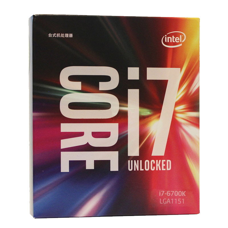 英特尔(intel) i7-6700K 盒装六代CPU处理器 四核心 4.0GHz LGA 1151 台式机处理器